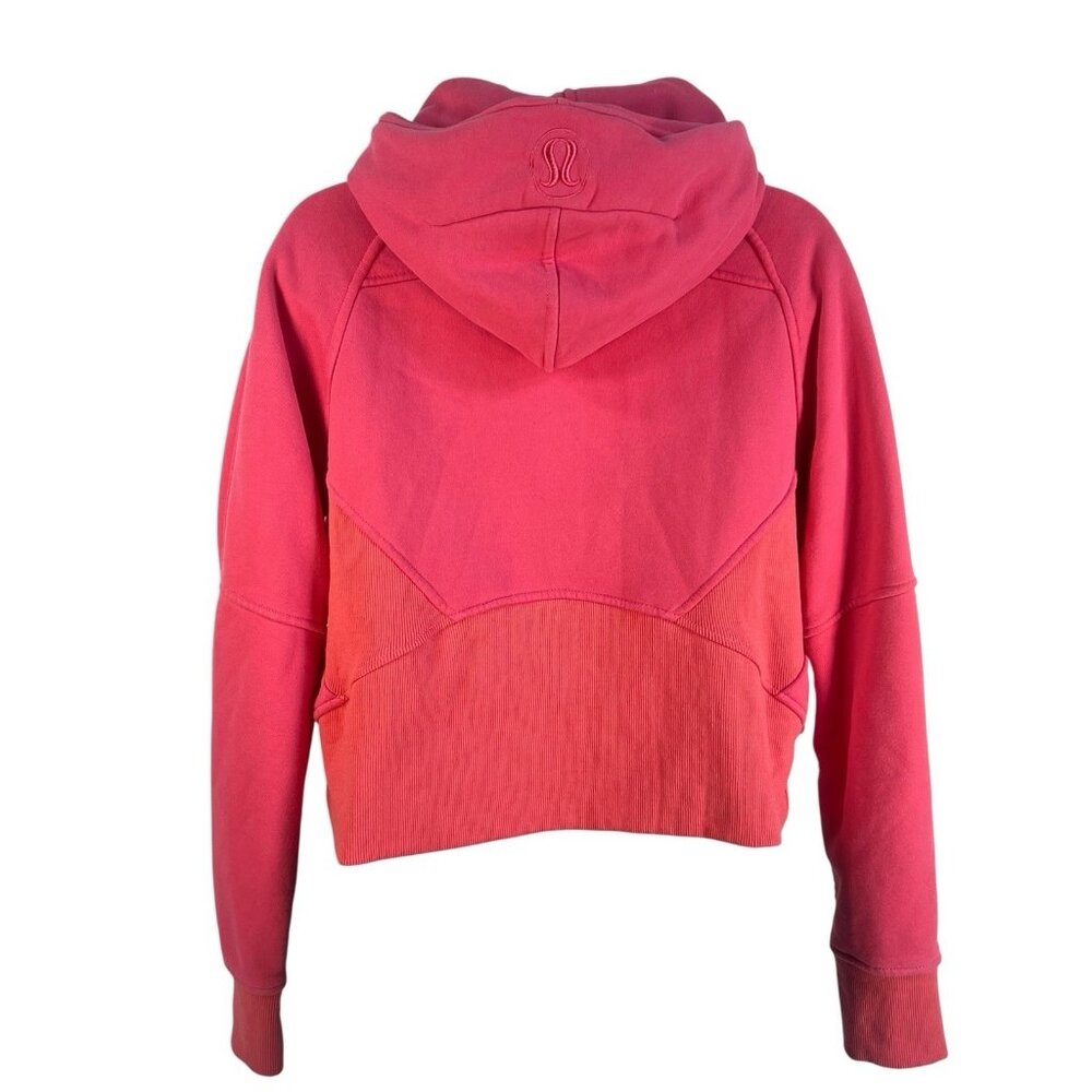 Lululemon Scuba Full Zip Cropped Hoodie In Lip Gloss Pink Size S/XS excellent - Picture 3 of 11